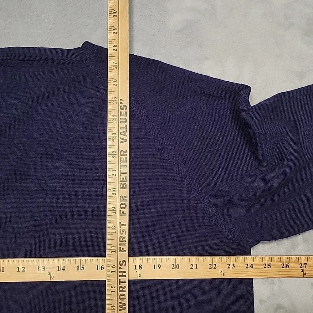 Pendleton Cardigan Mens XL Navy Blue Merino Wool V-Neck Button Up Retro Sweater